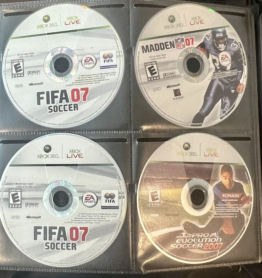 Lot of 8 XBox 360 Disc Only: FIFA 07, FIFA 09, NHL 08, NHL 2K8, MADDEN 07 TESTED - Image 2 of 3