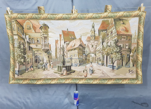 Vintage French Beautiful Scene Wall Hanging Tapestry 132x70 cm