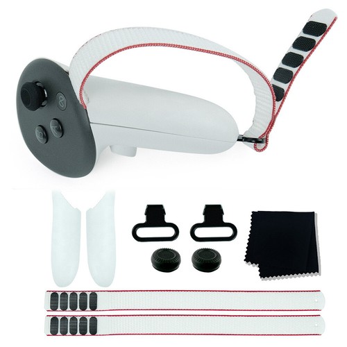 VR Controller Grips Battery Covers with Adjustable Straps Kit for Meta Quest 3 - Picture 3 of 12