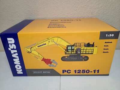 Komatsu PC1250-11 Demolition Excavator - Yellow - NZG 1:50 Scale