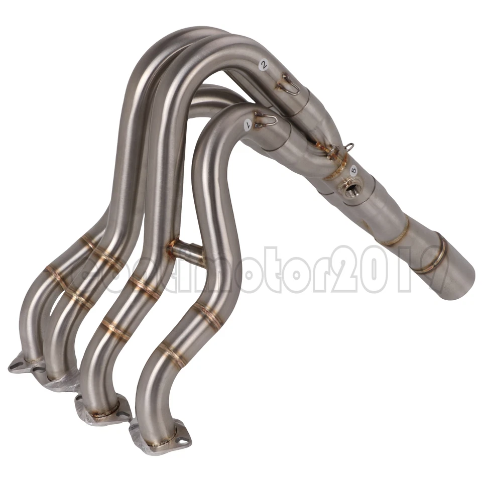 Tubo de escape para Kawasaki Ninja ZX6R ZX636 2009-2023 Fit Stock silenciador Foto 2 de 4