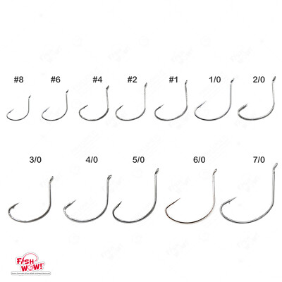 10~100pcs Fishing 2x Kahle Hook Nickel #8 6 4 2 1/0 2/0 3/0 4/0 6/0 5/0 7/0 lot