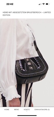 Zara Limited Edition Ledertasche LEDER Umhängetasche Tasche mit