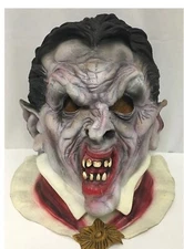 2005 Paper Magic Group Dracula Vampire Rubber Adult Halloween Mask costume