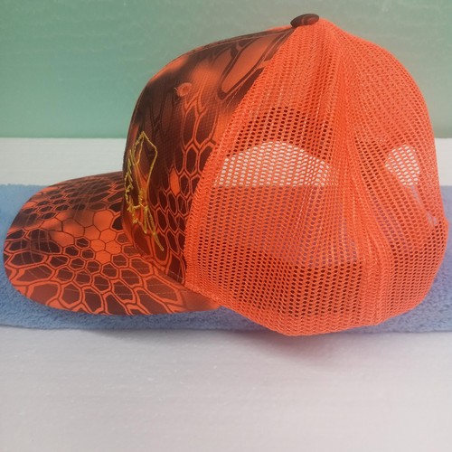 Richardson Kryptek Snapback Hunters Cap Orange Half Mesh Style 112P - Picture 2 of 7