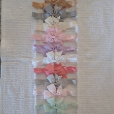 10 piezas lazos/bandas de cinta de grosgrain para el cabello...
