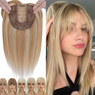 100% Remy Hair Clip In Human Hair Topper Hairpiece Toupee  display picture 1