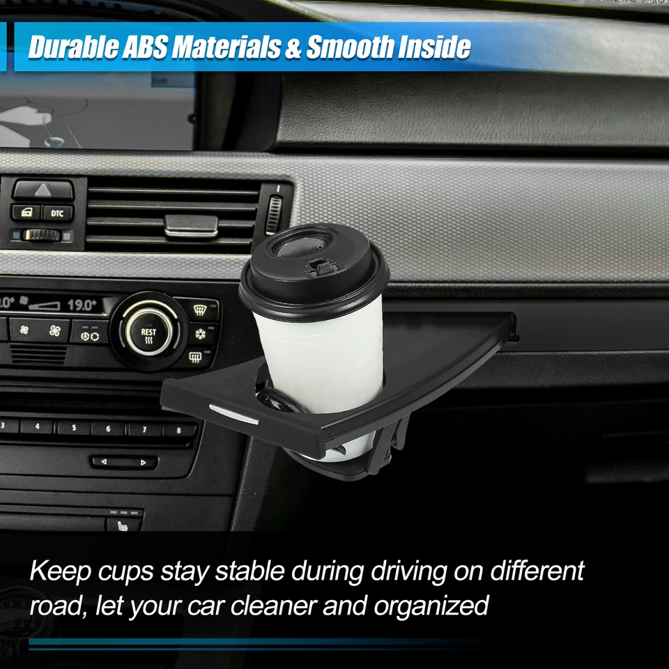 3Pcs Black Dashboard LH & RH Cup Holder Set & Trim Panel for BMW E90 E91 E92 E93 - Image 4 of 4