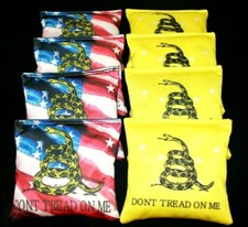 "DONT TREAD ON ME" American flag 8 ACA regulation custom Cornhole bags B342