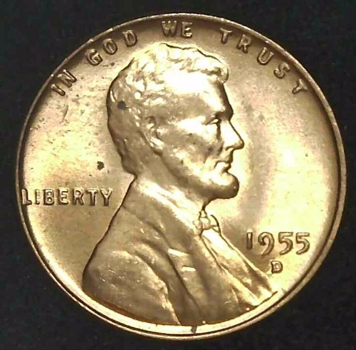 1955-D 1C Lincoln Wheat Cent Brilliant Uncirculated 24uh0813-3