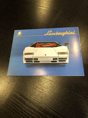 Lamborghini Countach LP500 S  Brochure Vintage Original