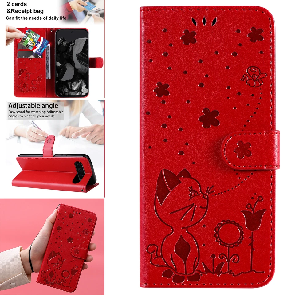 For Google Pixel "All" Series Magnetic Leather Flip Stand Card Wallet Case Cover - Image 2 of 4