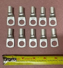 BURNDY YAV2CL4 HYLUG Heavy Duty 2 AWG Ring 1/2 Stud Wire Connectors ⭐LOT OF 10⭐