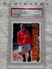 1995 David Beckham RAVEN  RC /500 MANCHESTER UNITED  #10 PSA 10 RETRO SLAB