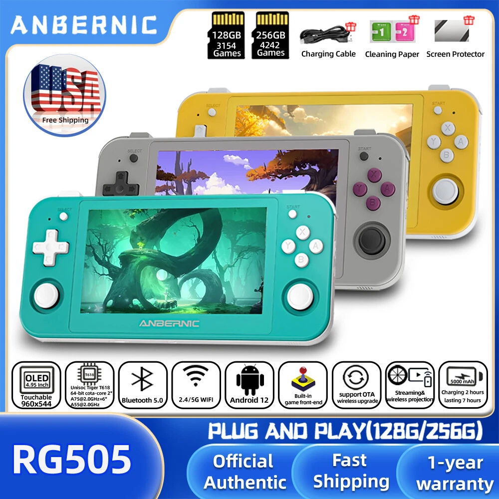 ANBERNIC RG505 Handheld Game Console Android 12 with 128G/256G TF