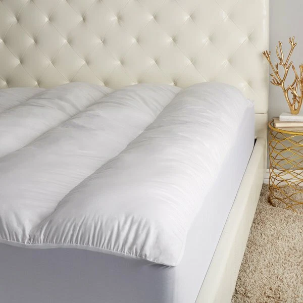 SUPER SOFT SILKY FEELS LIKE DOWN 10CM DEEP MICROFIBRE MATTRESS TOPPER ENHANCER