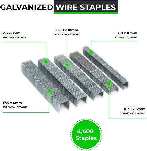 TOOLZILLA Assortiment d'agrafes - 4 400 agrafes - Très résistant…, Agrafes JT21- - Imagen 2 de 8