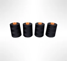 T-27 Spun Polyester Sewing Thread 9,000 Yards (each) Pack Of 4-BLACK