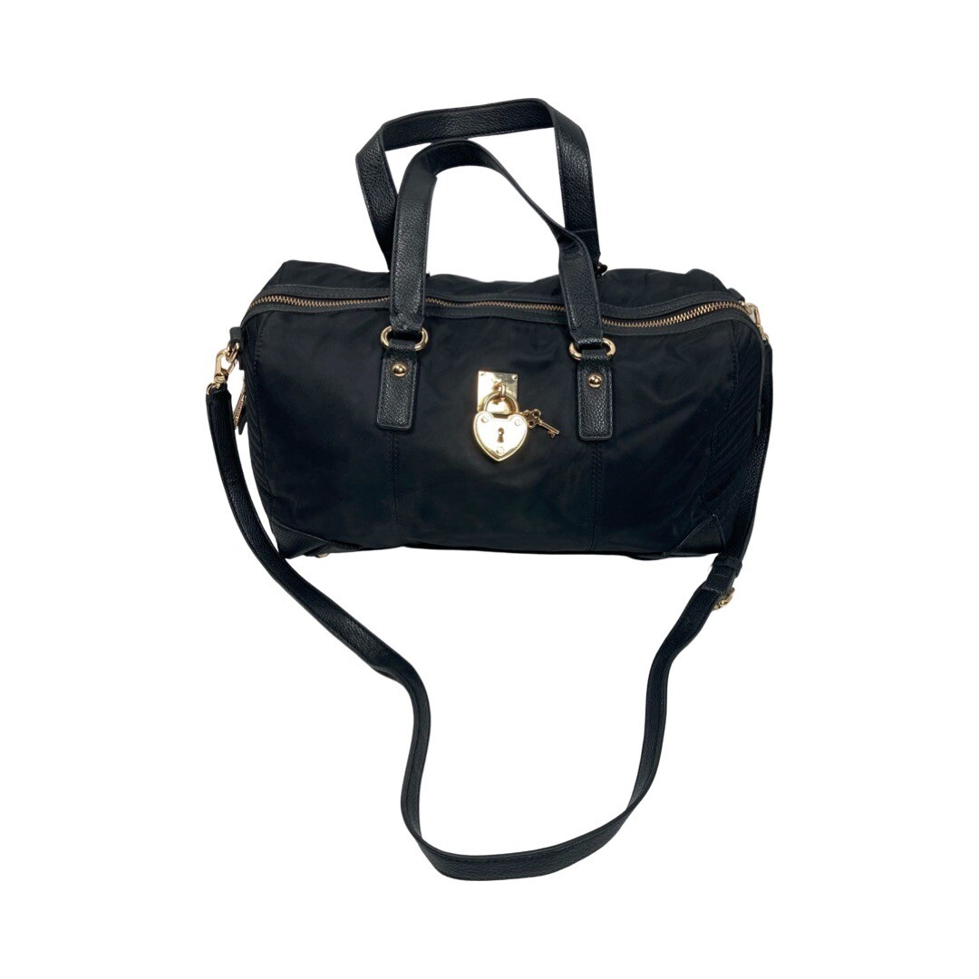 Juicy Couture Satchel Steffy Bag Black With Gold Heart Lock And