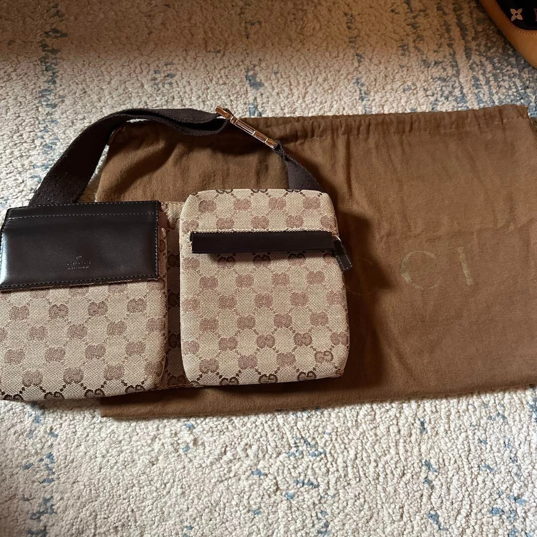 GUCCI GG poche taille épaule sac ceinture sac banane authentique de JP utilisé