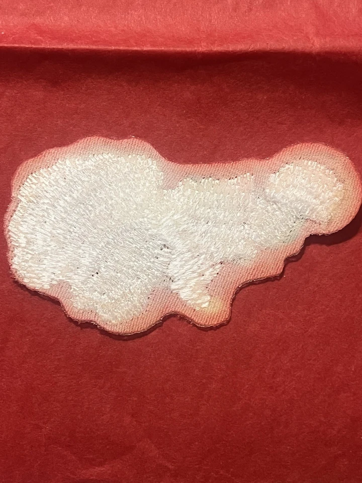 "Parche de hierro bordado de pastel corto de fresa vintage NUEVO hermoso aspecto 3"" nuevo en stock" Foto 4 de 4