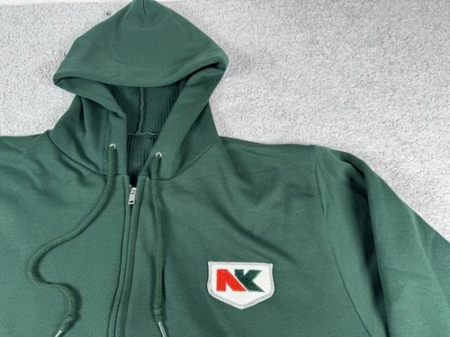 Northrup King Seeds Zip Up Hoodie Jacket ~ Adult L 42-44 Henley Lined Sweatshirt