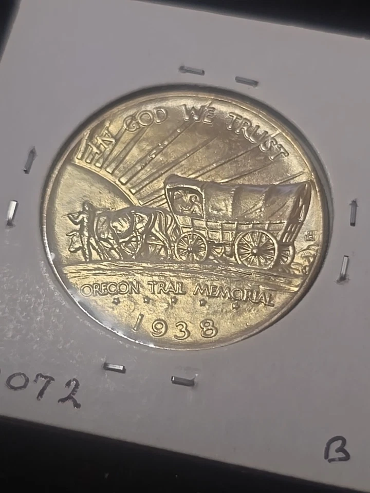 1938 Oregon Trail Commemorative Half Dollar GEM!BU - Image 2 of 2