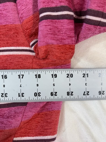 womens pink orange stripe Banana Republic long one button blazer suit jacket M - Picture 7 of 10