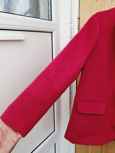Boden Blazer Womens Size UK 14 Hot Pink Wool Blend Jacket Excellent Condition - Picture 5 of 12