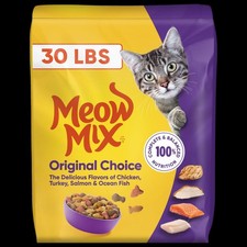 Meow Mix Original Choice Dry Cat Food 30 lb Bag 2 Pack 