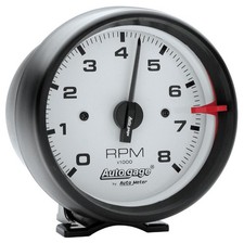 Auto Meter 2303 Black White 3-34 Pedestal Autogage Tachometer 0-8000 Rpm