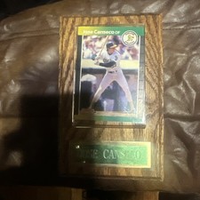 Plaque With Jose Canseco Card And Name Plate