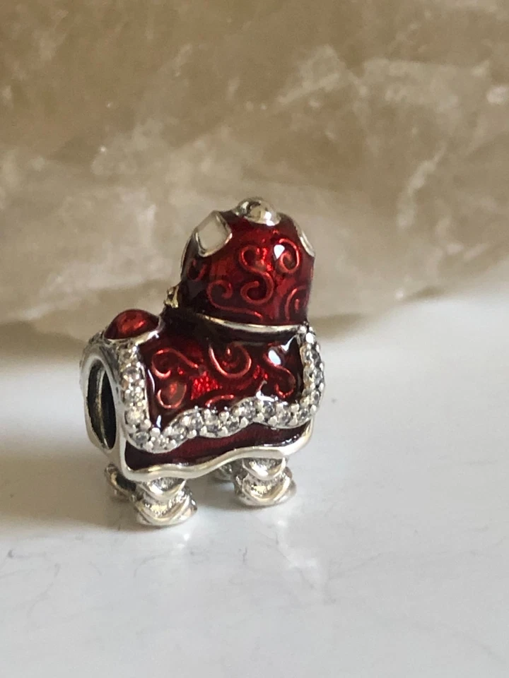 Auténtico Dije de Danza de León Chino Esterlina 792043CZ Año Nuevo Chino Foto 3 de 3