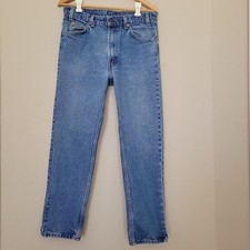 Vintage Levis Orange Tab 505 Regular Fit straight Leg Jeans Sz 32 27 Zipper Fly