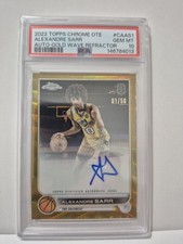 Alexandre Sarr, #CAAS1, 2022 TOPPS CHROME OTE, AUTO-GOLD WAVE REFRACTOR