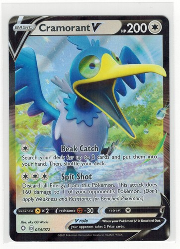 Cramorant V 54/72 - Ultra Rare Holo Shining Fates Pokemon TCG - Near Mint