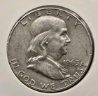 1963-D 50C 90% SILVER Franklin Half Dollar