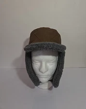 Tonak 1992 Czech Military Winter Faux Fur Trapper Hat w/ Ear Flaps Nasavrky 56