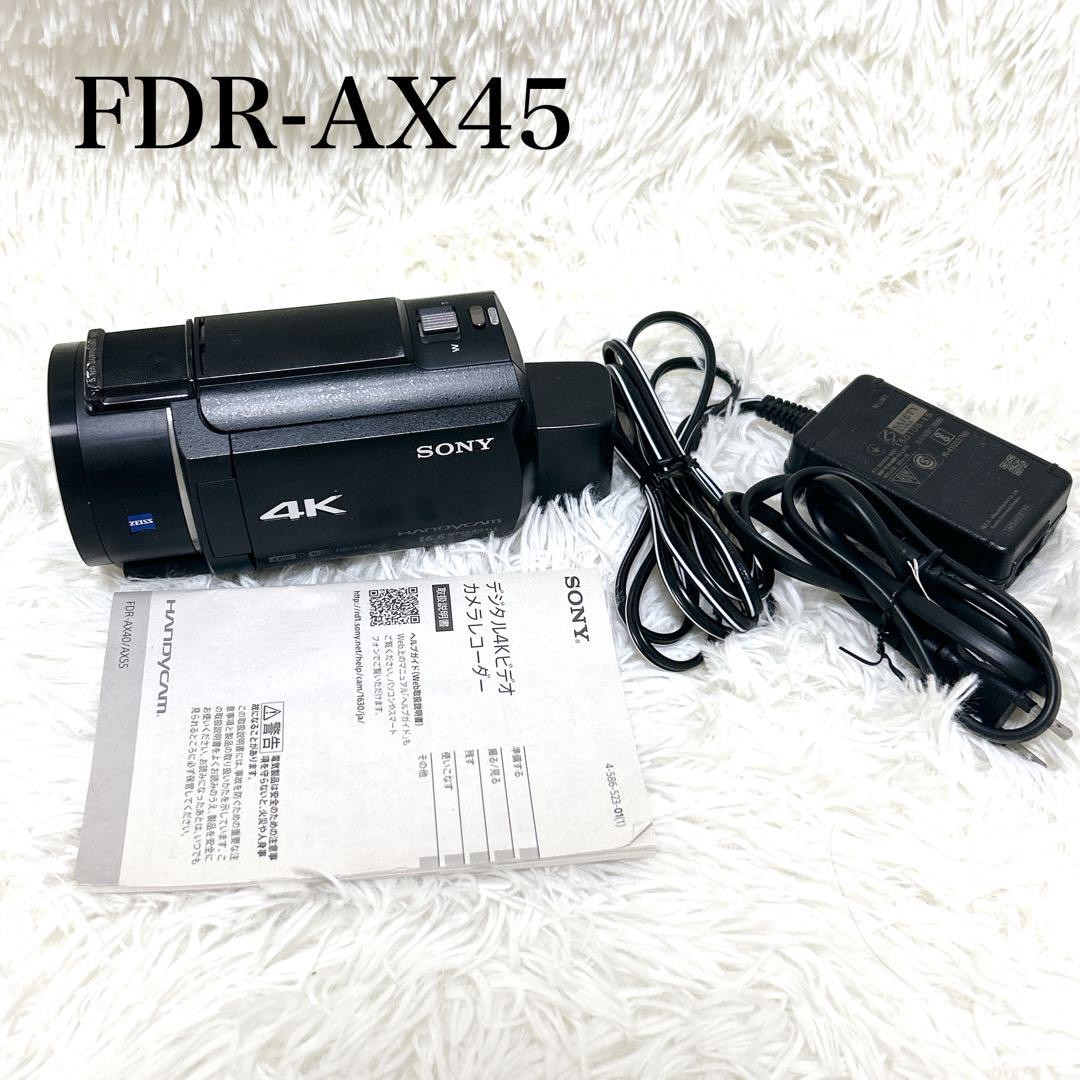 Sony Handycam FDR-AX45 4K Camcorder Black Wi-Fi AC Charger