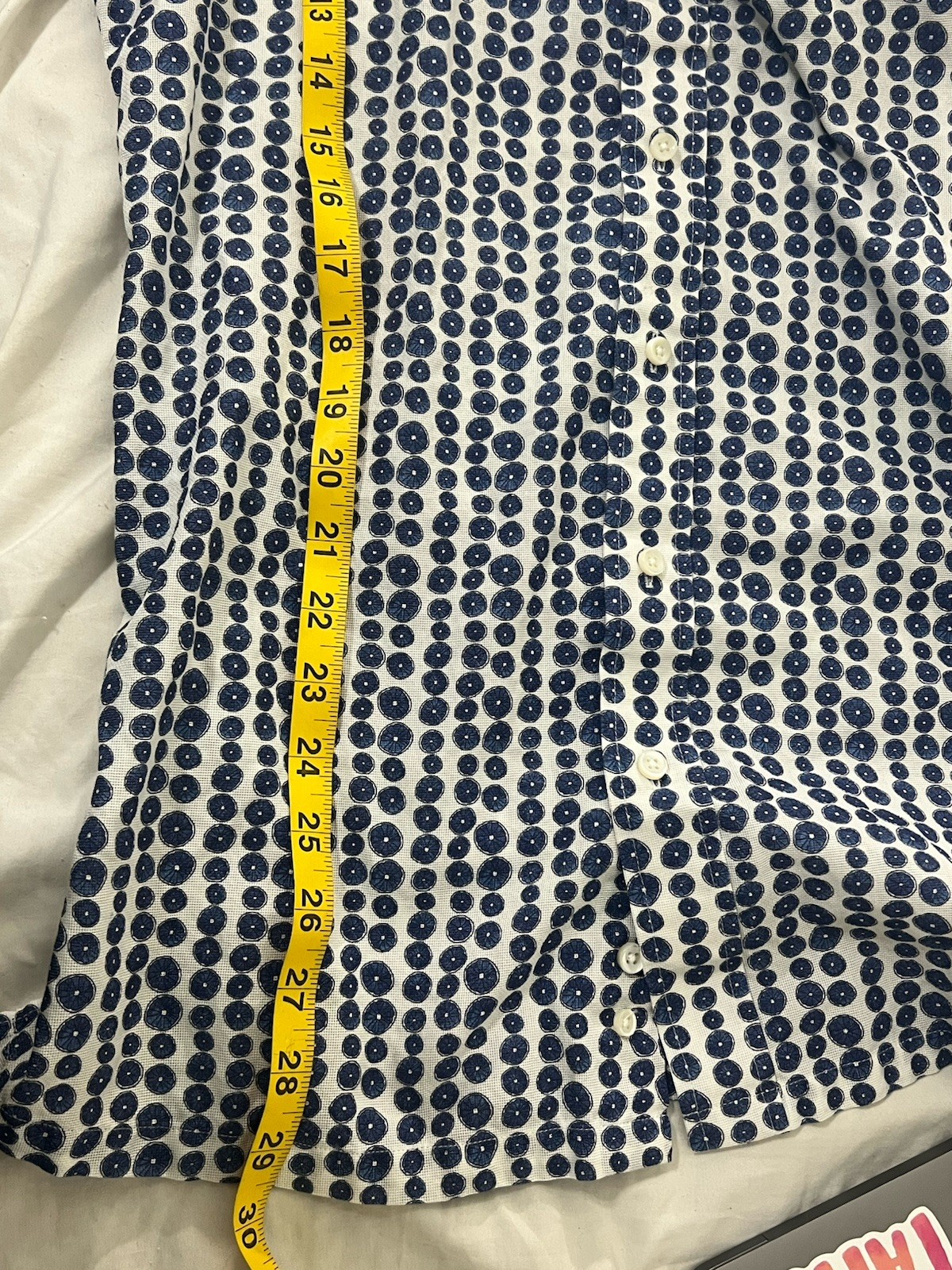 Knot Standard Blue Patterned Button Down Cotton S… - image 15