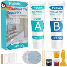 Porcelain Repair Kit, Tub, Tile and Shower Repair Kit, Waterproof and Leak-Proof