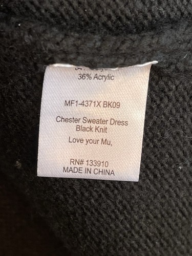 Show Me Your Mumu Chester Sweater Dress Black Knit 1X - Picture 3 of 6