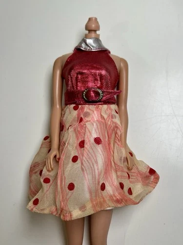 Barbie The Glo-Go #1865 Dress Only Vintage 1969 Amazing Condition Red HTF