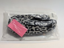 Isaac Mizrahi New Womens Medium Cozy Sherpa Lined Fuzzy Slipper Socks Grey/Black