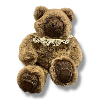 Vintage Cartier Bear Co. Plush Brown Bear 1984 Signed Deri Cartier 22 