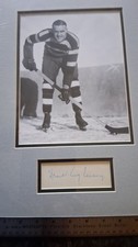 Frank King Clancy signed index card matted with 8x10 photo