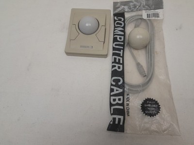 Vintage Kensington Turbo Mouse ADB Trackball 62360 Macintosh New Cabel Extra Bal