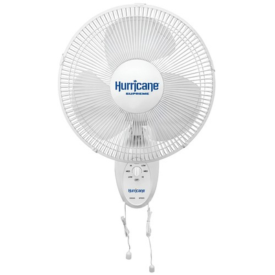 #ad Hurricane Supreme 12 Inch Oscillating 3 Speed Portable Wall Mount Fan White $38.99