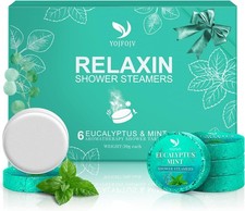 Shower Steamers Aromatherapy 6 Pack - Breathe Easy  Relaxation with Eucalyptus