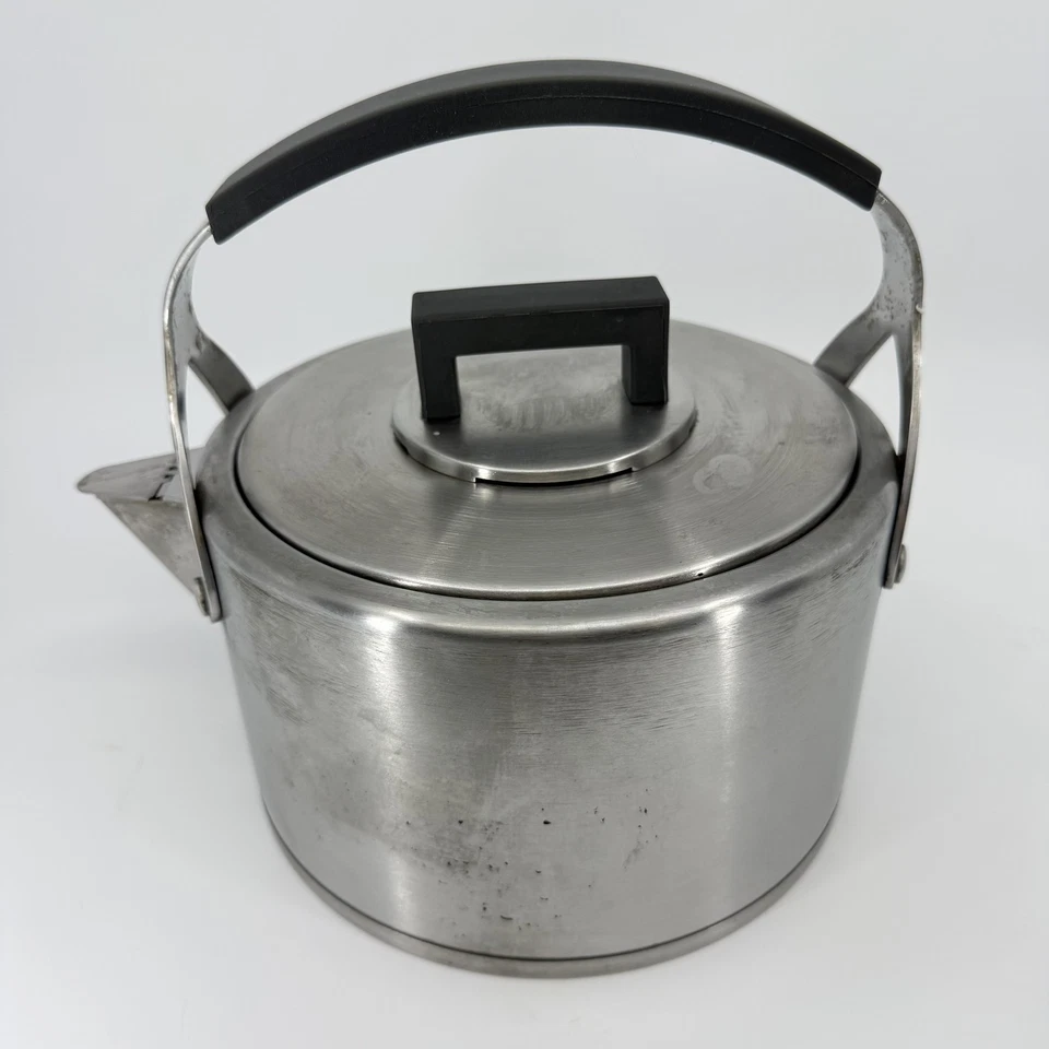 Denmark Stainless Steel 2.5QT Teakettle Modern Brushed Metal Kitchen Kettle - Image 4 of 4